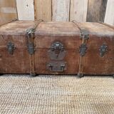Antique monogrammed suitcase trunk