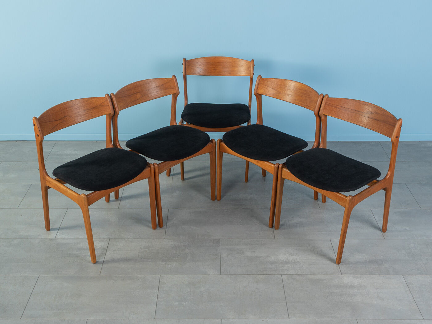 1950s dining chairs, Erik Buch