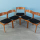 1950s dining chairs, Erik Buch