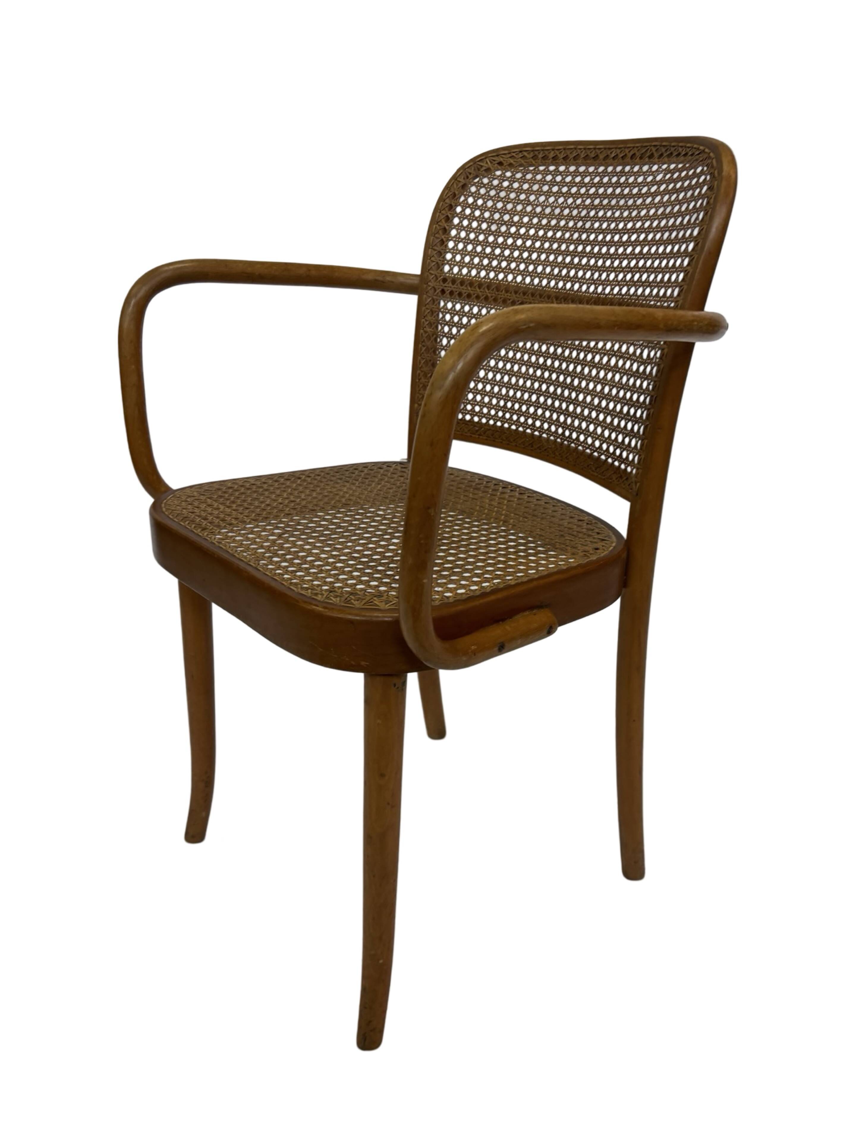 Chaise vintage modèle 811 / Chaise Prague de Josef Hoffmann pour Ligna 1950
