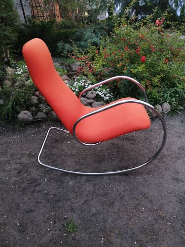 Rocking chair S 826, designed by U. Böhme, Thonet, 1970s