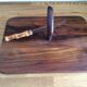 Cheese platter and his knife cutting board kitchen utensils