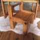 Bureau et chaise enfant brutaliste