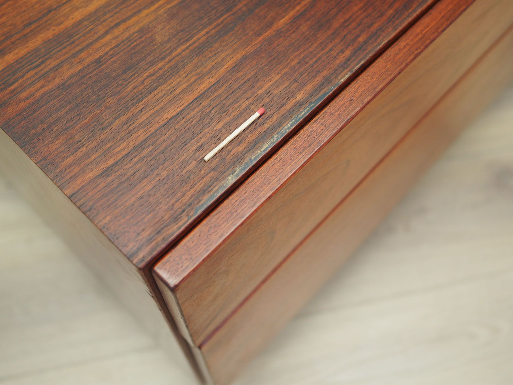 Rosewood chest of drawers, Danish design, 1970s, Ib Kofod Larsen, manufacturer: Faarup Mob