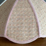 Vintage suspension in raffia and fabrics