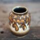 Ceramic vase VEB Haldensleben, West Germany, fat lava vase, 3054