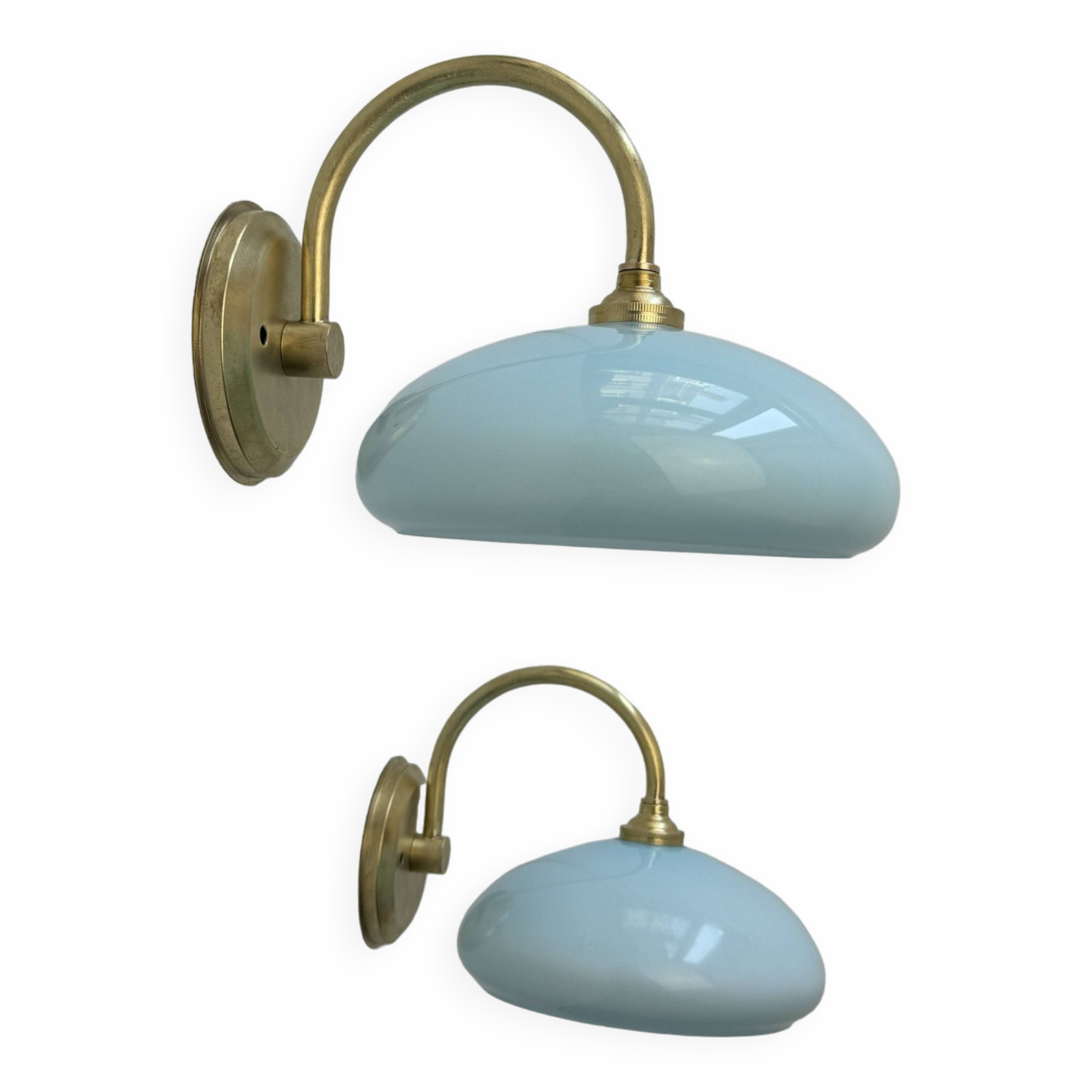 Pair of old vintage opaline sconces