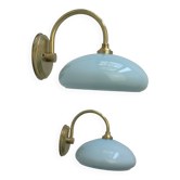 Pair of old vintage opaline sconces
