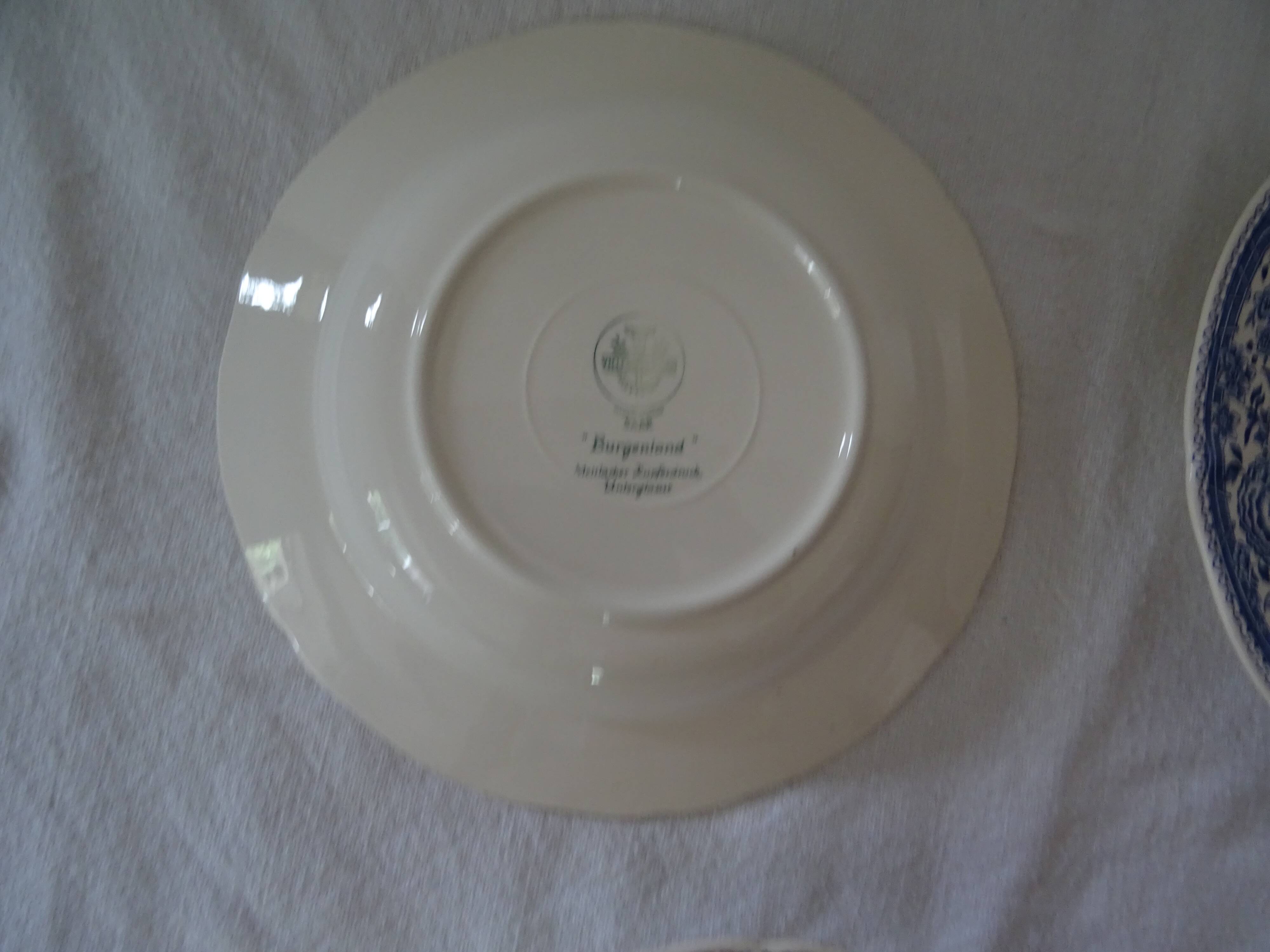 4 old earthenware plates 26923 villeroy boch burgenland blue