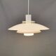 FormLight hanging lamp with multiple layers of shades, a Danish quality product from the 80s.