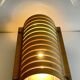 Vintage Ikea bent wood and steel wall light