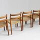 Vintage Danish dining room chairs by Niels Otto Moller model 84 set of 5