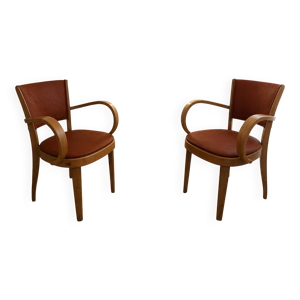Paire de fauteuils fischel