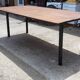 Industrial iron and wood table