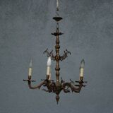 Chandelier in bronze 5 light rock