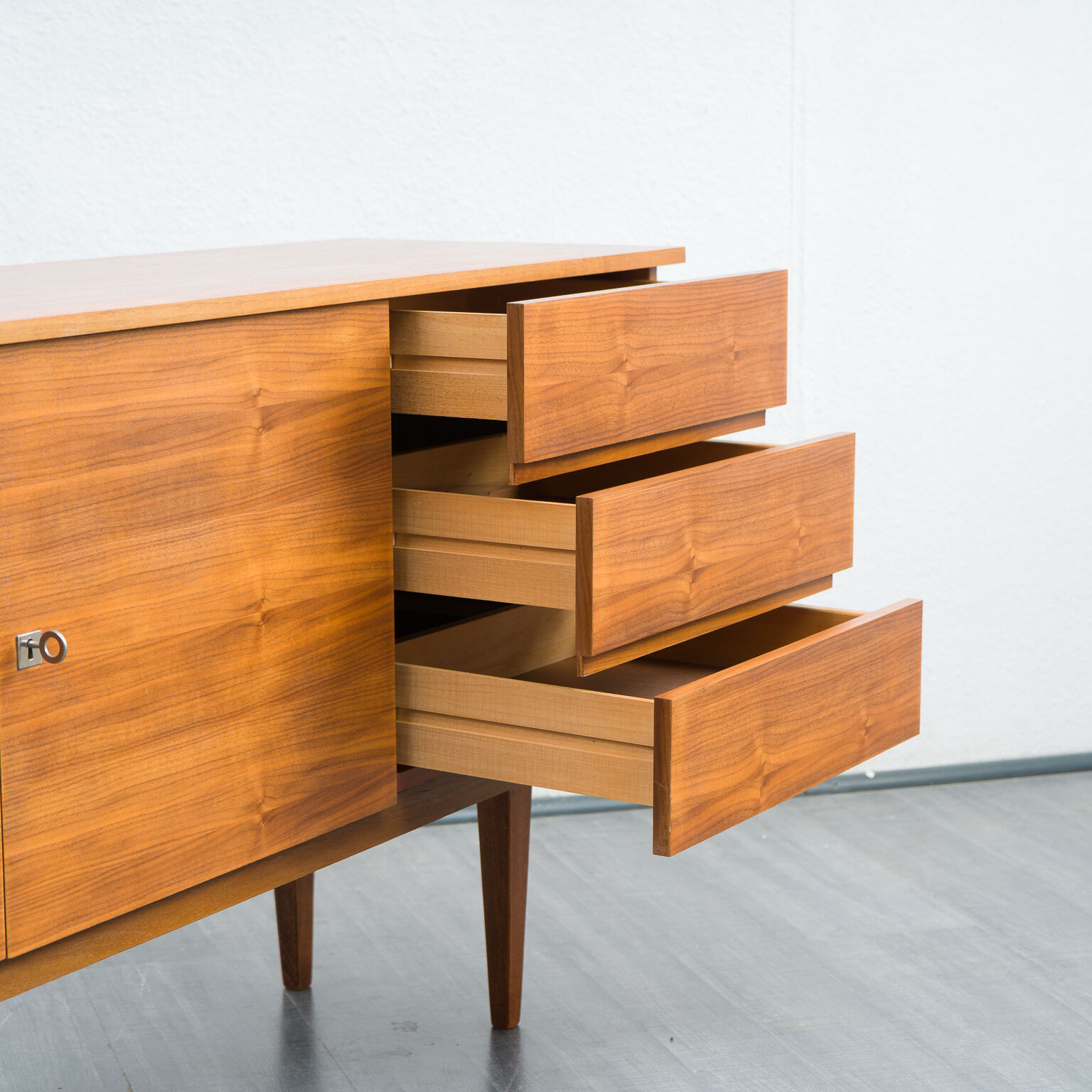 60s walnut sideboard, restored, 200cm