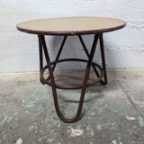 Table basse ronde en rotin