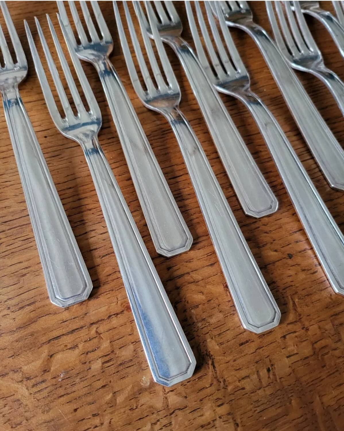 11 Fourchettes en Métal Argenté Orfèvre DAM  20.5 cm