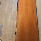 Vintage 1950 oak chest of drawers with pyramidal drawers