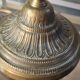 Art deco bronze lamp with pretty purple tulip, 41x15 electricity ok