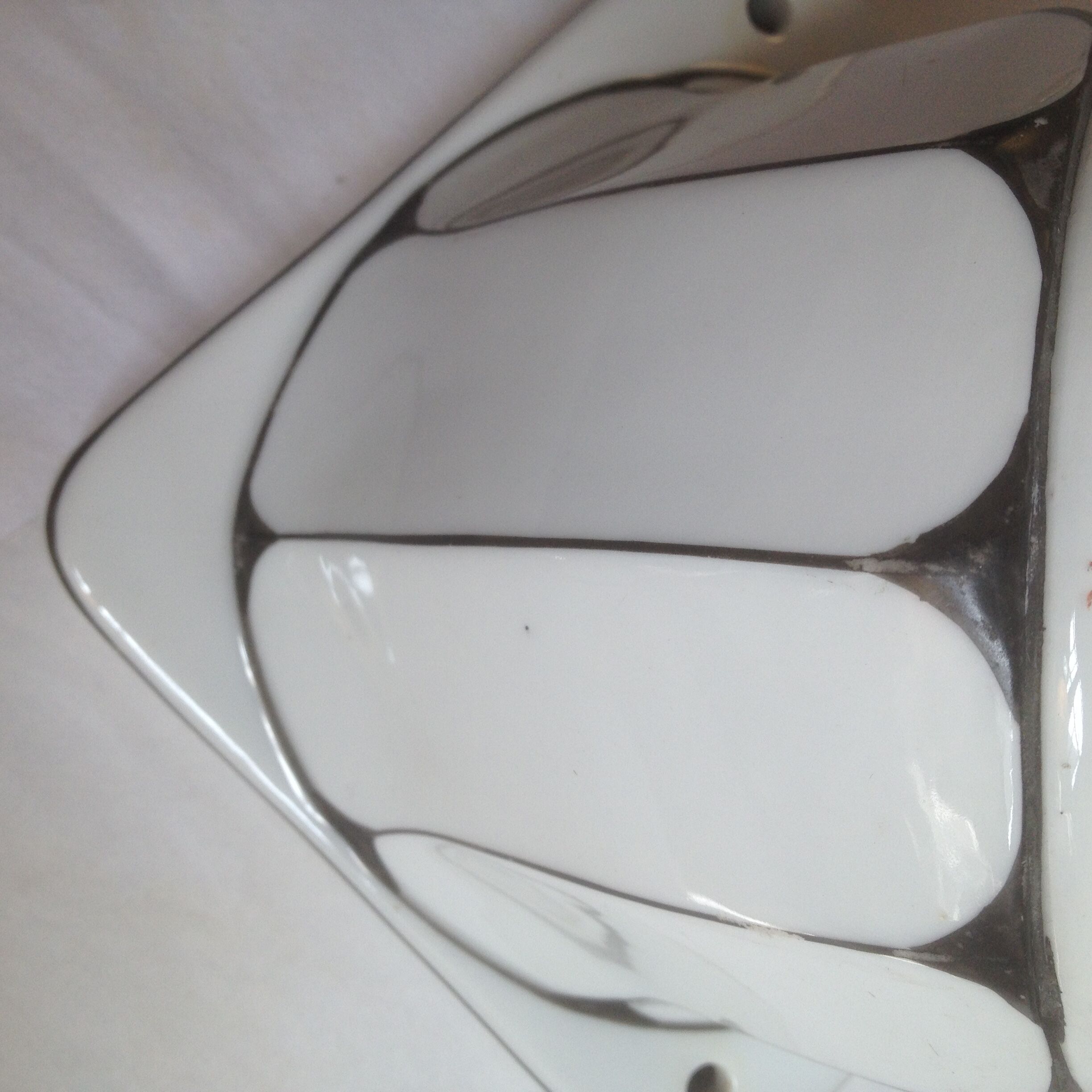 Wall lamp GHG Gesch glass globe and ceramic art deco style