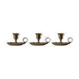 Brass candlesticks, cellar rat models