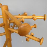 Scandinavian wooden coat rack by Nanna Ditzel
