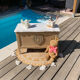 Very nice vintage heart toy chest in L. Ashley removable style.