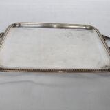 Serving tray with liqueur or other silver metal old art nouveau hallmark