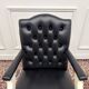 Classic English White Chesterfield Office Chair
