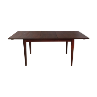 Scandinavian dining table in Rio rosewood with extension cords
