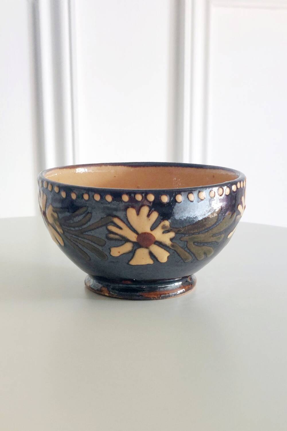 Antique Alsatian pottery cup