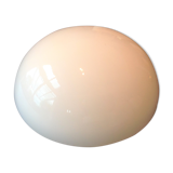 Half moon ceiling lamp in vintage white opaline 60/70s