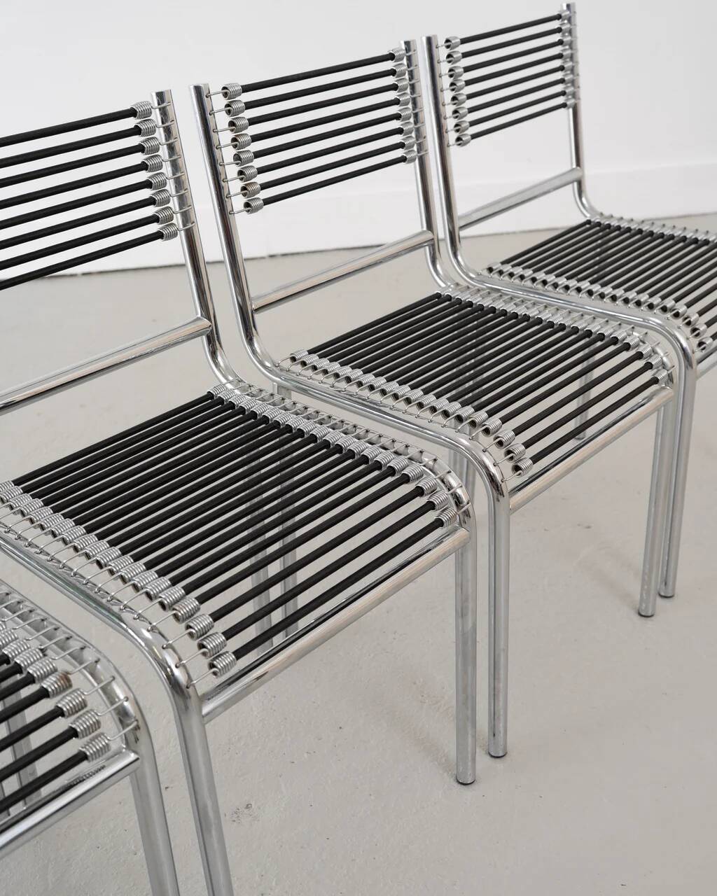 Four Sandows chairs by Rene Herbst, c.1980