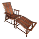 Chaise longue - vintage rattan wicker deckchair