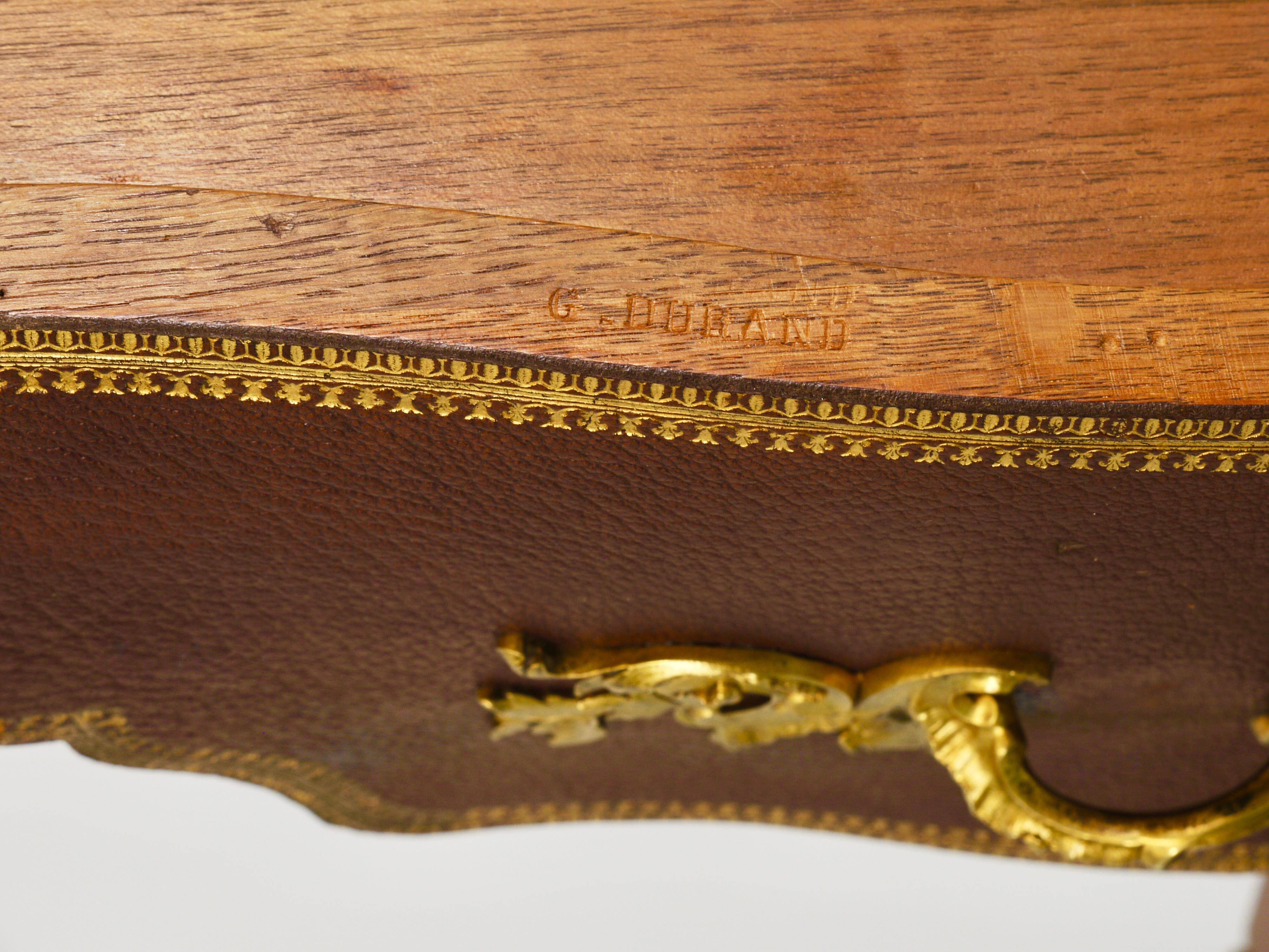 G. Durand Louis XV Bombe Commode, Marquetry, Gilt Bronze, 1880, Paris, France