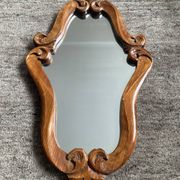 Miroir vintage en bois sculpté