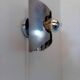 Paire d'appliques  Space Art années 70 inox