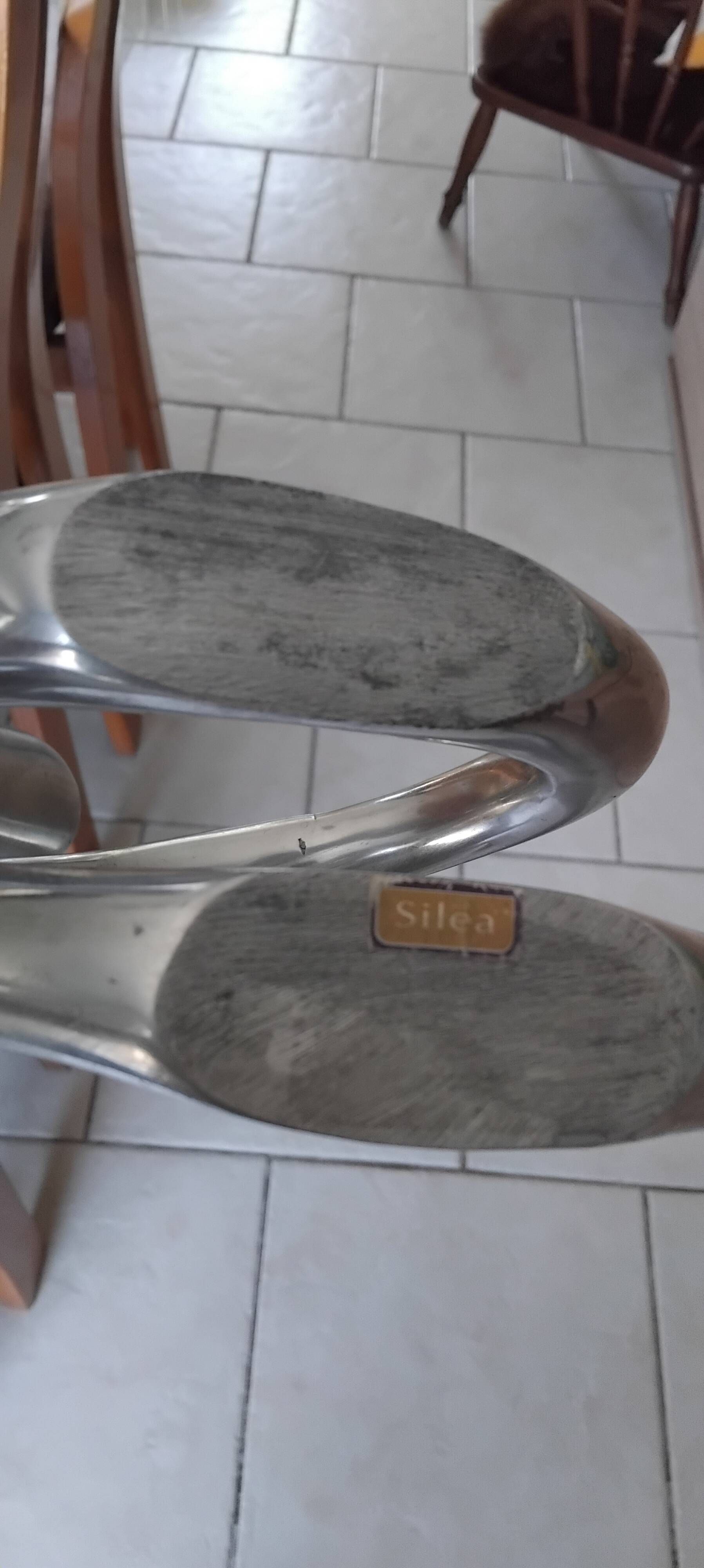Vase soliflore Silea en aluminium, année 70-80