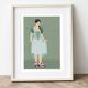 Feet on the ground, art print 13x18 cm, numbered and signed
