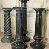 4 columns in green serpentine marble, around 1880
