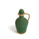 Bottle green scoubidou and rattan natural 60 years