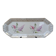 Limoges enamel porcelain cake dish LF with lilac flower decoration.