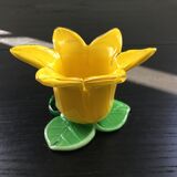 Yellow tulip candle holder