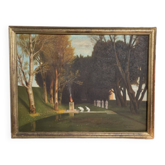 Oil on canvas The Sacred Grove