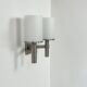 Perzel double wall light model 1141, metal and opaline, France, 1960.