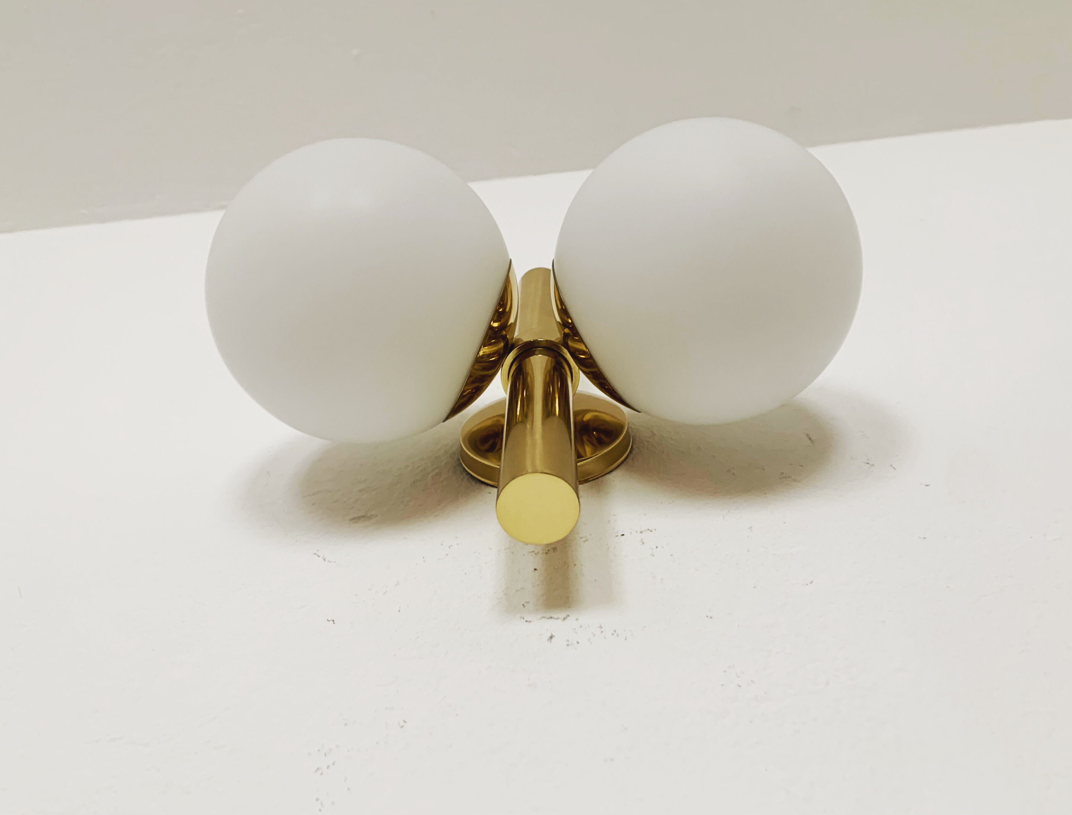 Set of 2 brass Sputnik sconces by Kaiser Leuchten