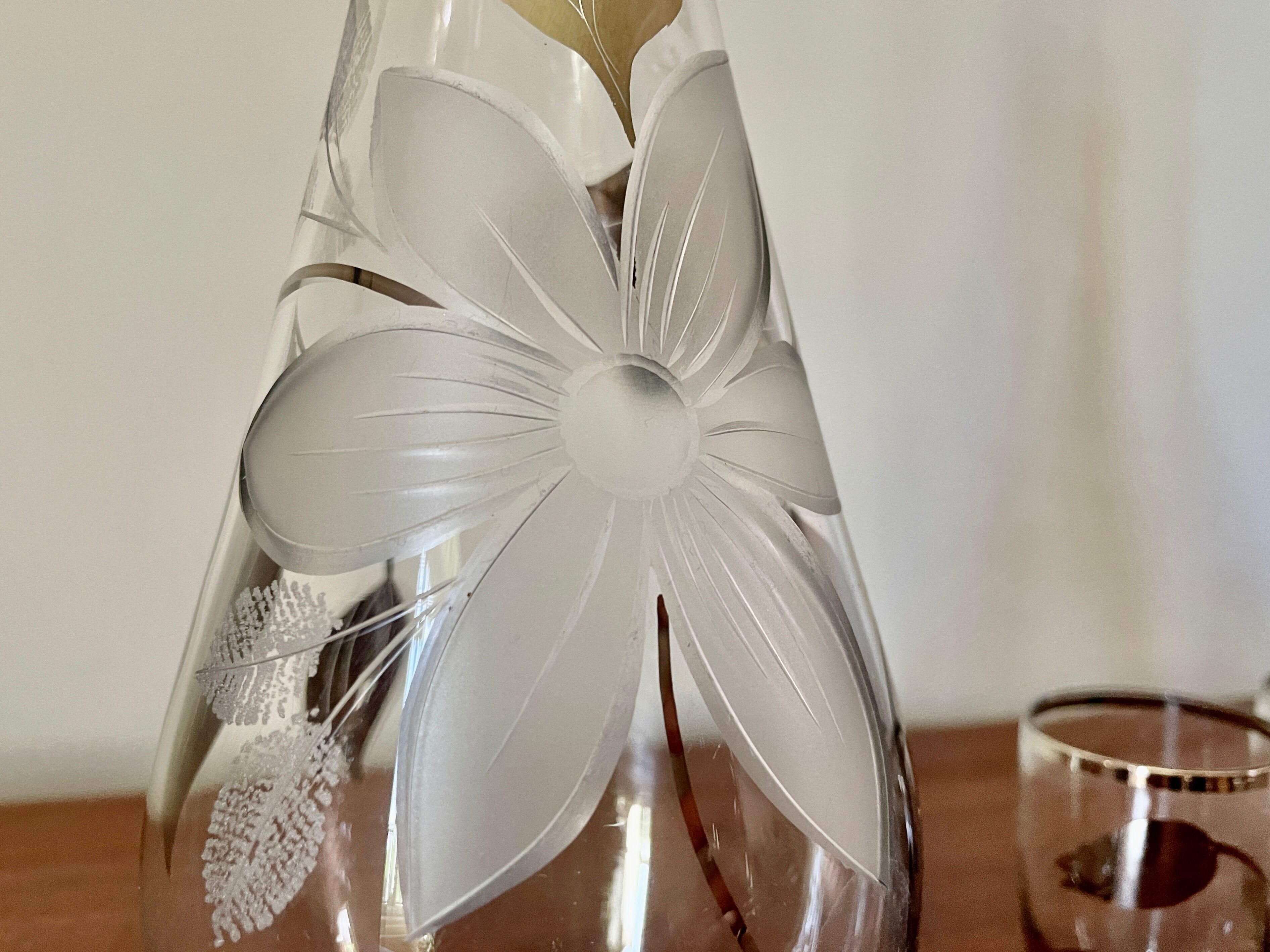 Bohemian crystal liqueur service