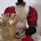 Set of 2 murano candlestick statuettes