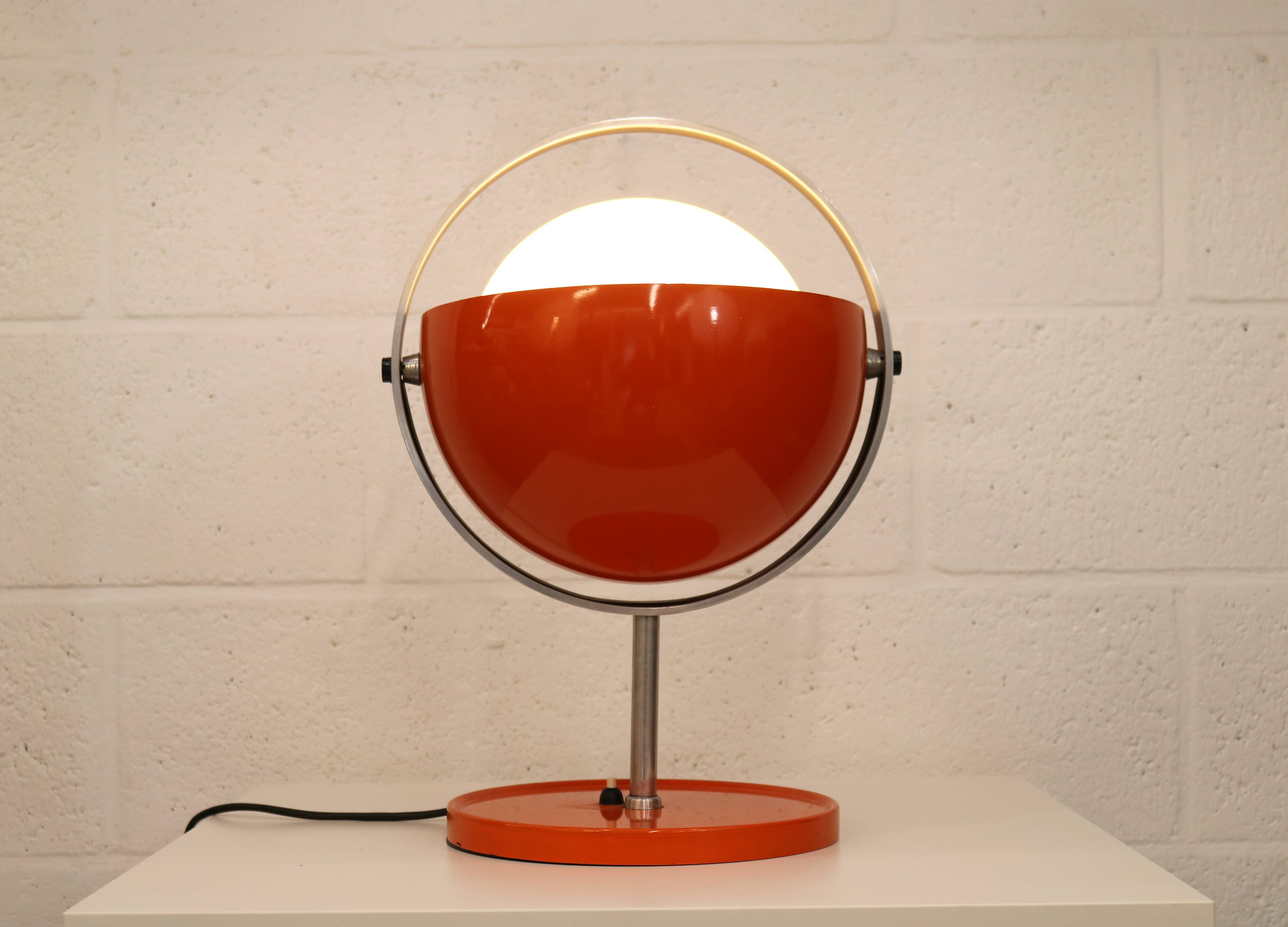 Rare vintage Moonlight space age table lamp by Buch & Jørgensen for Quality